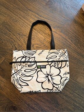 Nani Island Canvas Floral Print Reversible Tote Bag